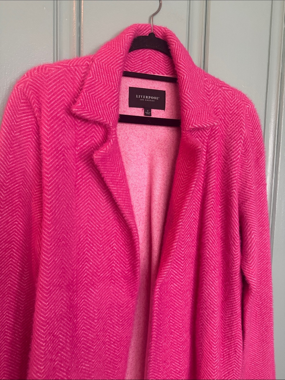 Liverpool Hot Pink Open-Front Blazer Coat